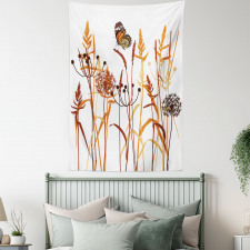 Composition with Leaves Tapestry