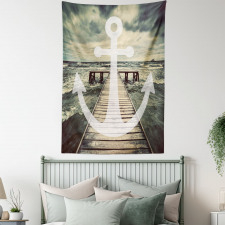 Anchor Ocean Waves Tapestry