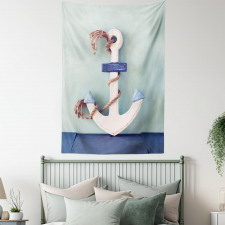 Anchor and Rope Motif Tapestry