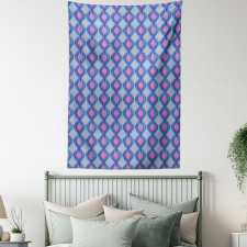 Tribal Abstract Ogee Shapes Tapestry