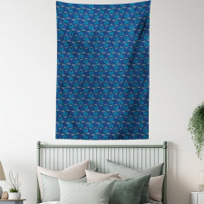 Vintage Mexican Chevron Lines Tapestry