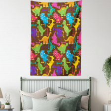 Baby Wild Dinos Kids Tapestry