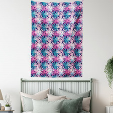 Overlapping Doodle Petals Tapestry