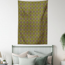 Lively Rhombus-shape Pattern Tapestry