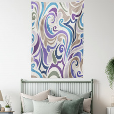 Funky Asymmetrical Shapes Tapestry