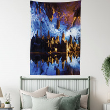 Cave Formation Reflection Tapestry