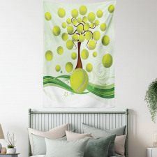 Tennis Balls Pattern Tapestry