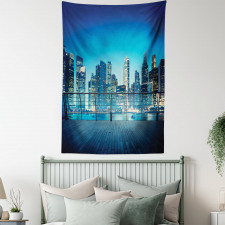 Skyscrapers from Balcony Tapestry