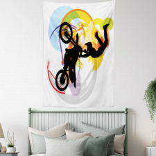 Motocross Rider Tapestry