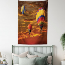 Skyscape Colorful Vehicles Tapestry