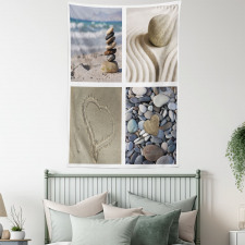 Sand and Pebbles Collage Tapestry