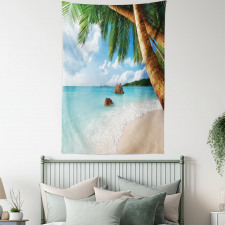 Exotic Palm Tree Ocean Tapestry