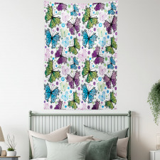 Wings Hearts and Dots Tapestry