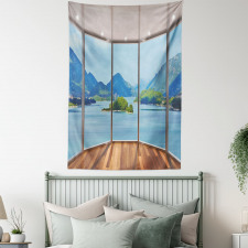Beach Seaside Hills Window Tapestry