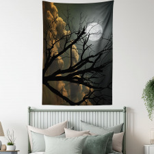 Bare Branches and Full Moon Tapestry