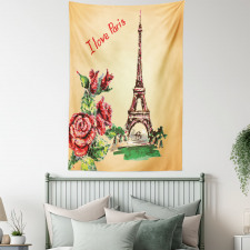 Love in Paris Eiffel Tapestry