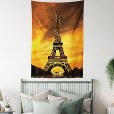 Paris Love Sunrise Tapestry