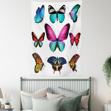 Vibrant Butterflies Set Tapestry