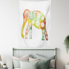 Elephant Daisy Flower Tapestry