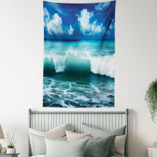 Caribbean Seascape Waves Tapestry