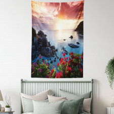 Poppy Carnations Spring Tapestry