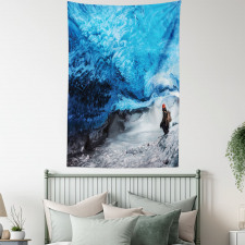 Traveler Man in Ice Cave Tapestry