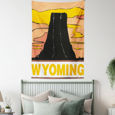 Simplistic Mountain Tapestry