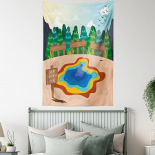 Cartoon Prismatic Spring Tapestry