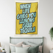 Retro Design Funny Words Tapestry