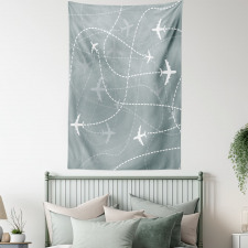 Airplane Traces Scheme Sign Tapestry