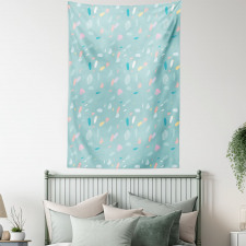 Pastel Strokes and Dots Tapestry