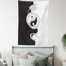 Dragon with Yin Yang Tapestry