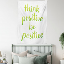 Words in Green Tone Tapestry