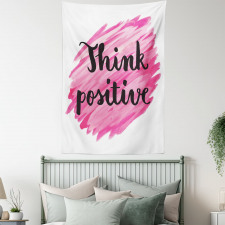 Text Pink Strokes Tapestry