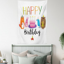 Cake Animal Friends Tapestry