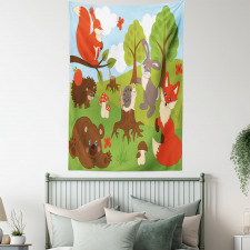 Woodland Fauna Tapestry