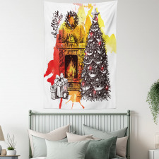 Christmas Sketch Tapestry