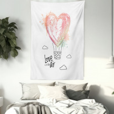 Heart Balloon Love Phrase Tapestry