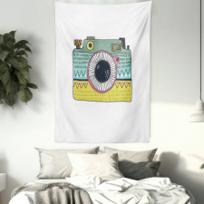 Nostalgic Photo Camera Tapestry