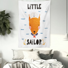 Marine Fox and Little Sailor Tapestry