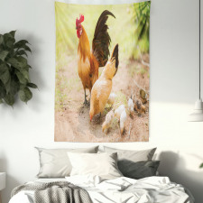 Chicken Family Photo Tapestry