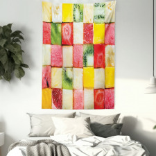 Square Slices of Fresh Food Tapestry