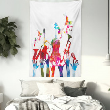 Vivid Polygonal Instruments Tapestry