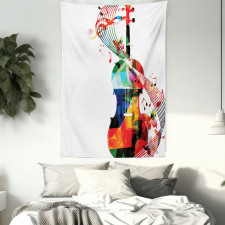 Cheerful String Instrument Tapestry