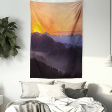 Dawn on Misty Mountains Tapestry