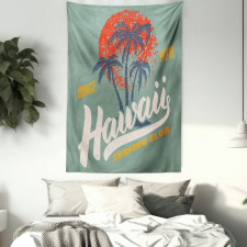 Surfing Club Logo Artwork Tapestry