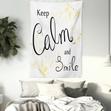 Positive Cursive Words Tapestry