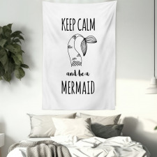 Be a Mermaid Text Tail Tapestry