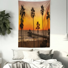 Manhattan Ocean Dusk Tapestry