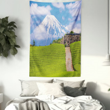 Tea Fields of Japan Meadow Tapestry